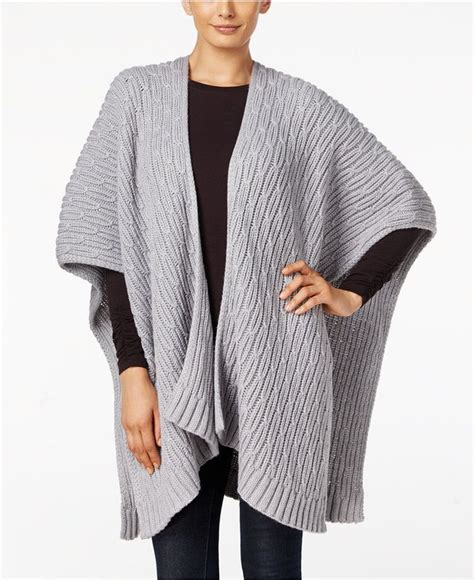 michael michael kors rib cable knit poncho|Michael Kors Ponchos and poncho dresses for Women.